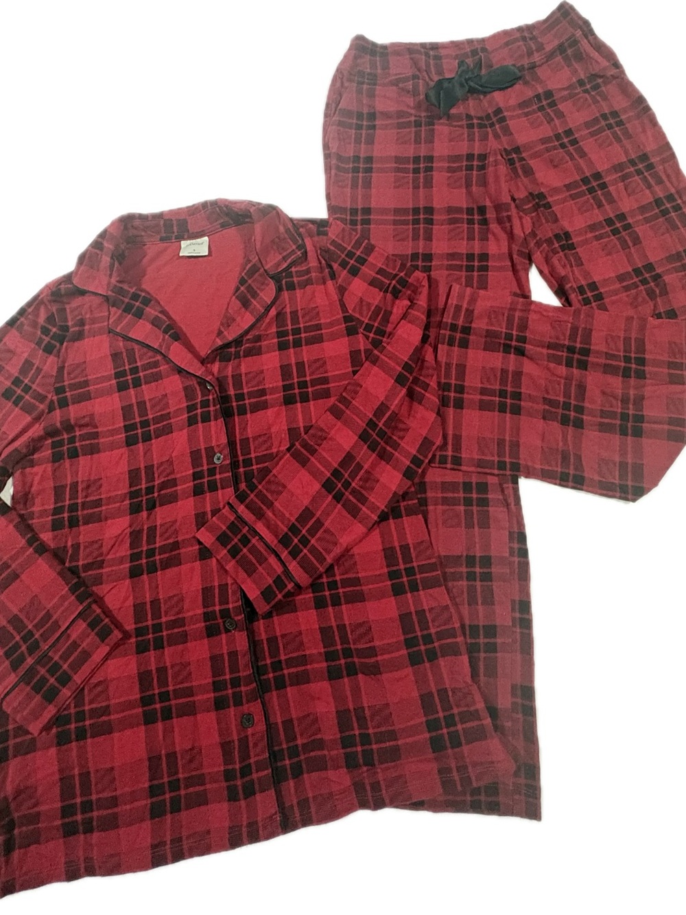 Soma Red and Black Plaid ladies Pajama Set